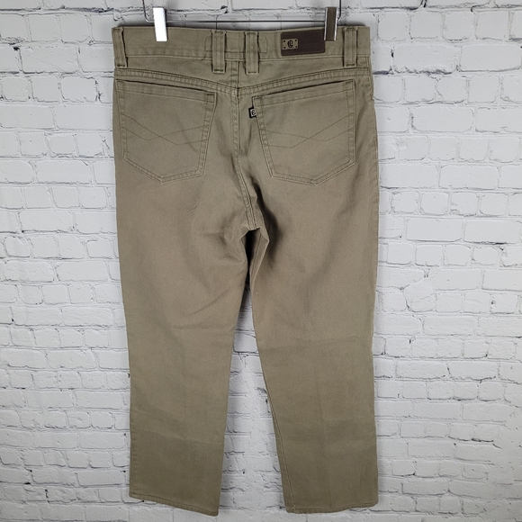 COLLEZIONE INFORMALE | straight leg khaki denim jeans - Picture 3 of 14